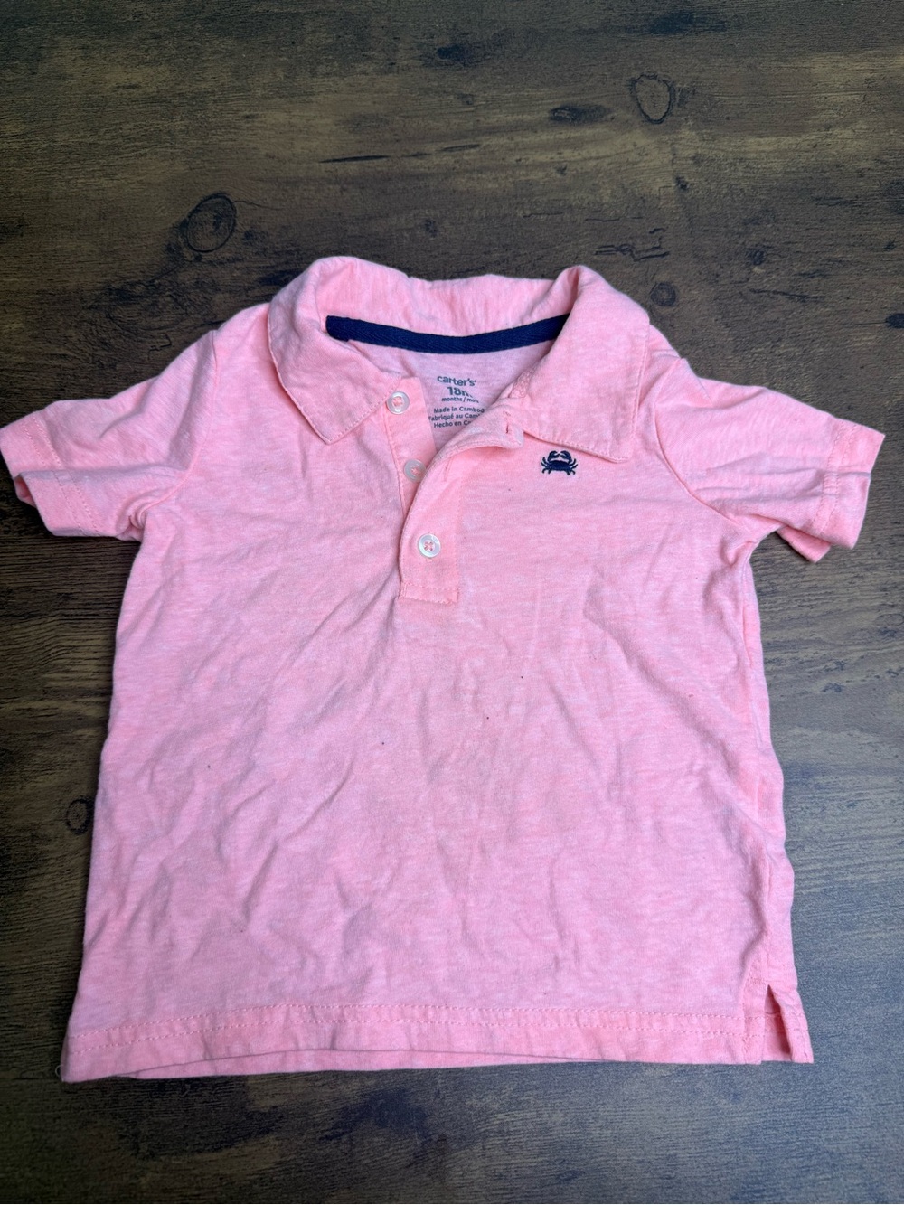 ⭐️5 for $20⭐️ Carter's Pink Short-Sleeve Polo Shirt for Kids 18M